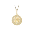 9K Yellow Gold 4 Leaf Clover Pendant
