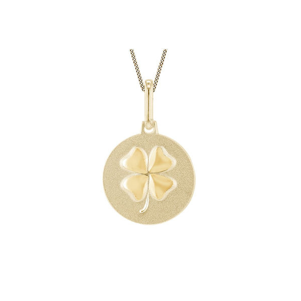 9K Yellow Gold 4 Leaf Clover Pendant