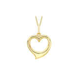 9K Yellow Gold Heart Pendant