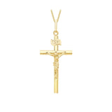 9K Yellow Gold 16mm x 32mm Crucifix Pendant