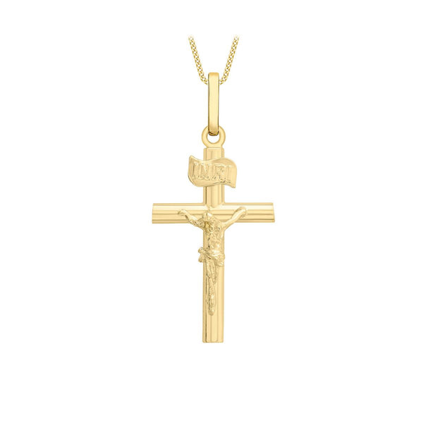 9K Yellow Gold Crucifix Pendant