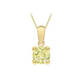 9K Yellow Gold Light Yellow Cubic Zirconia Pendant