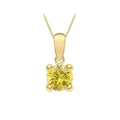 9K Yellow Gold Yellow Cubic Zirconia Pendant