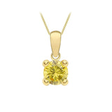 9K Yellow Gold Yellow Cubic Zirconia Pendant