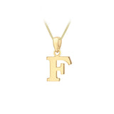 9K Yellow Gold 'F' Initial Pendant