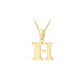 9K Yellow Gold 'H' Initial Pendant