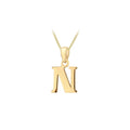 9K Yellow Gold 'N' Initial Pendant