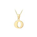 9K Yellow Gold 'O' Initial Pendant