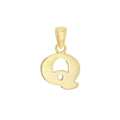 9K Yellow Gold 'Q' Initial Pendant