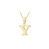 9K Yellow Gold 'Y' Initial Pendant