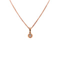 14K Rose Gold 0.05ct Diamond Pendant