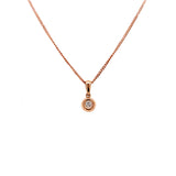 14K Rose Gold 0.05ct Diamond Pendant