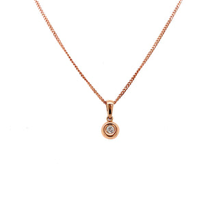 14K Rose Gold 0.05ct Diamond Pendant