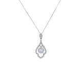 18K White Gold 0.38ct Diamond Chandelier Pendant