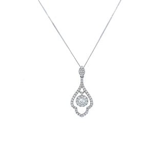 18K White Gold 0.38ct Diamond Chandelier Pendant