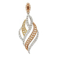 18K 3-Colour Gold 0.27 ct Diamond Pendant