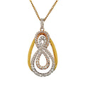 18K 3-Colour Gold 0.43 ct Diamond Infinity Pendant