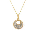 9K Yellow Gold 0.15ct Diamond Circle Pendant