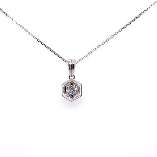 18K White Gold 0.33ct Diamond Set Pendant