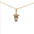 18K Yellow Gold 0.19ct Diamond Set Star Pendant