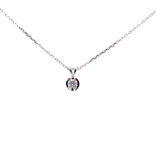 18ct White Gold 0.20ct Diamond Set Pendant