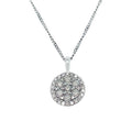 9K White Gold Diamond Cluster Pendant