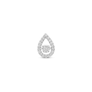 9K White Gold 0.25ct Diamond Pear Shape Pendant