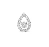 9K White Gold 0.25ct Diamond Pear Shape Pendant