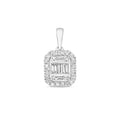 9K White Gold 0.18ct Diamond Cluster Pendant