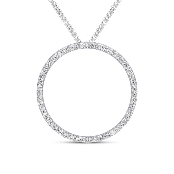 18K White Gold 0.65ct Diamond Pendant