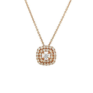 18K Rose Gold 0.35ct Diamond Studded Pendant