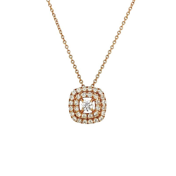 18K Rose Gold 0.35ct Diamond Studded Pendant