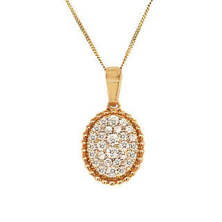 18K Rose Gold 0.25ct Diamond Cluster Pendant