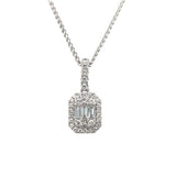 18K White Gold 0.49ct Diamond Pendant