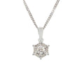 9K White Gold 0.25ct Diamond Cluster Pendant