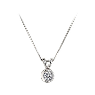 18K White Gold 0.33ct Diamond Set Pendant