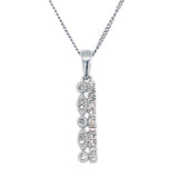 9K White Gold 0.13ct Diamond Pendant