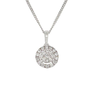 9K White Gold 0.43ct Diamond Pendant