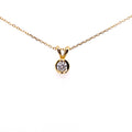 18K Yellow Gold 0.15ct Diamond Set Pendant