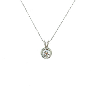 18K White Gold 0.75ct Diamond Pendant