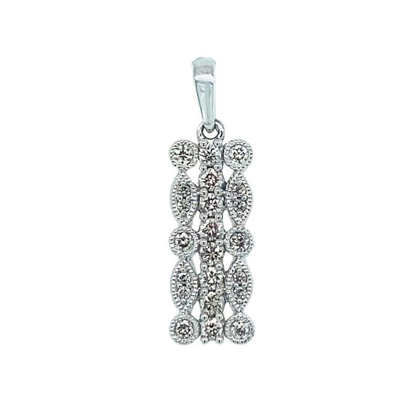 9K White Gold 0.27ct Diamond Pendant