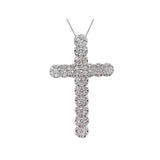 18K White Gold 1.65ct Diamond Cross Pendant
