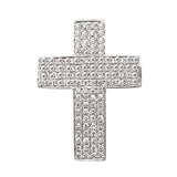 18K White Gold 0.60ct Diamond Cross Pendant