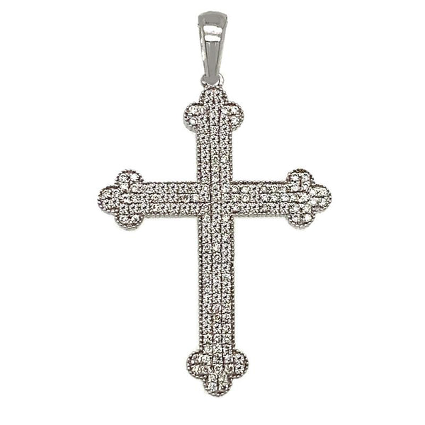 14K White Gold 0.33ct Diamond Cross Pendant