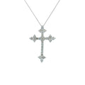 18K White Gold 1.05ct Diamond Cross Pendant