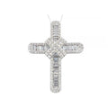 9K White Gold 1.99ct Diamond Cross Pendant