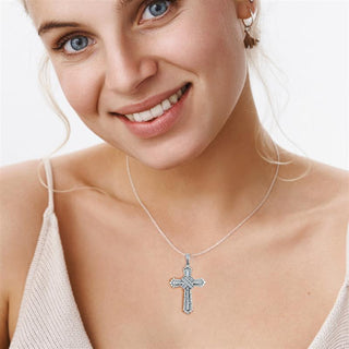 9K White Gold 1.69ct Diamond Cross Pendant