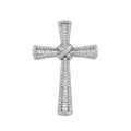 9K White Gold 1.24ct Diamond Cross Pendant