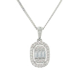 18K White Gold 0.31ct Diamond Cluster Pendant
