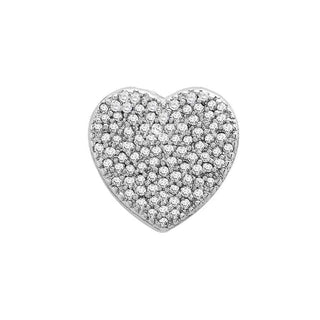 9K White Gold 0.10ct Diamond Heart Slider Pendant